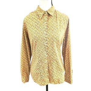 1963 Union‎ Made VTG Prairie JH Shirt Womens M Floral Button Front Pintuck USA C